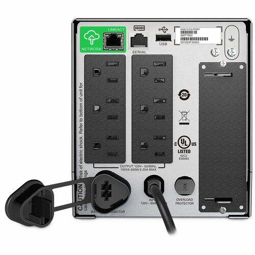 SAI Dell Smart-UPS SMT750C de 750 VA en torre - Torre - AVR - Recarga de 3 horas