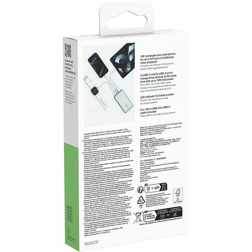 Belkin 15W 3-port USB Power Bank - 10K mAh