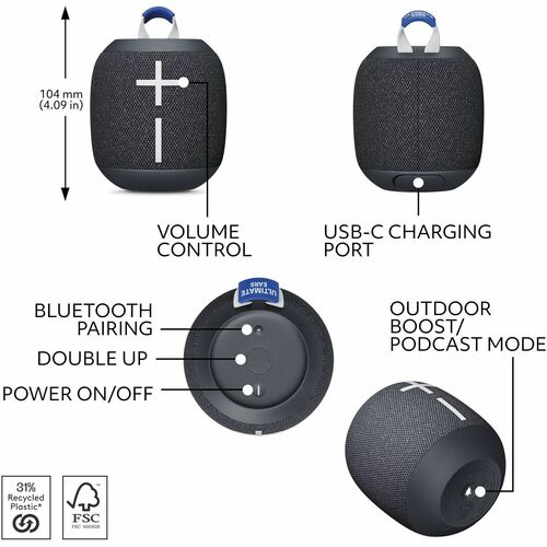 Ultimate Ears WONDERBOOM 4 Portable Bluetooth Spea