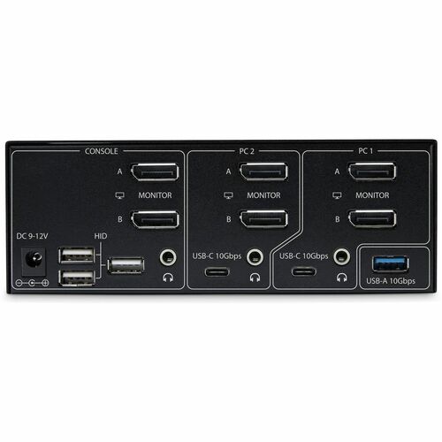 CONMUTADOR KVM DP 1.4 DE 2 PUERTOS - KVM CON PUERTO DE PANTALLA DOBLE