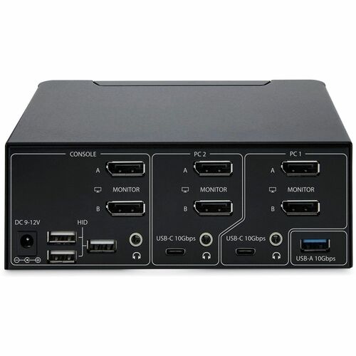 CONMUTADOR KVM DP 1.4 DE 2 PUERTOS - KVM CON PUERTO DE PANTALLA DOBLE
