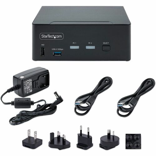 CONMUTADOR KVM DP 1.4 DE 2 PUERTOS - KVM CON PUERTO DE PANTALLA DOBLE