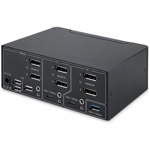 CONMUTADOR KVM DP 1.4 DE 2 PUERTOS - KVM CON PUERTO DE PANTALLA DOBLE