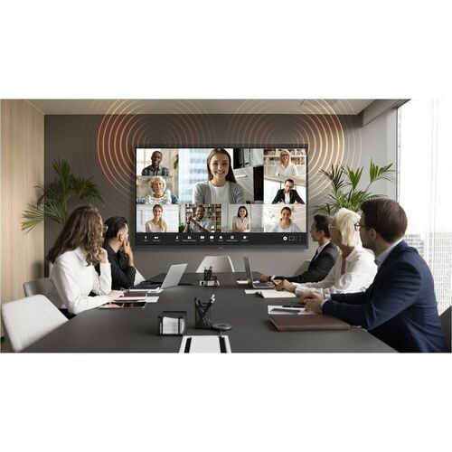 Écran plat interactif 4K UHD 75 pouces. Tableau blanc collaboratif.