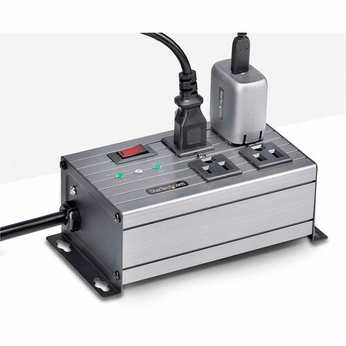StarTech.com 4-Outlet Industrial Power Strip 125V/15A, EMI/RFI Isolati