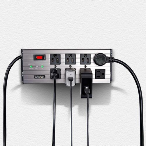 StarTech.com 8-Outlet Industrial Power Strip 125V/15A, EMI/RFI Isolati