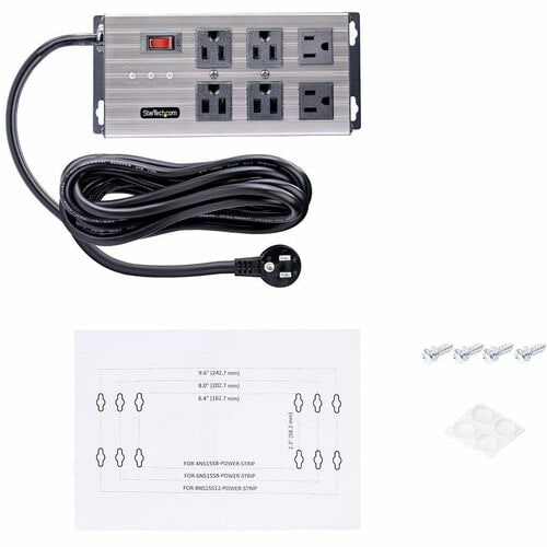 StarTech.com 6-Outlet Industrial Power Strip 125V/15A, EMI/RFI Isolati