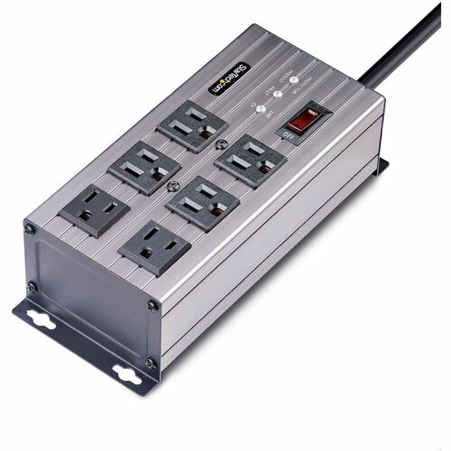 StarTech.com 6-Outlet Industrial Power Strip 125V/15A, EMI/RFI Isolati