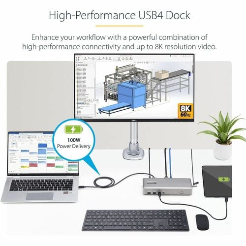 Estación de acoplamiento USB4 de StarTech.com, USB