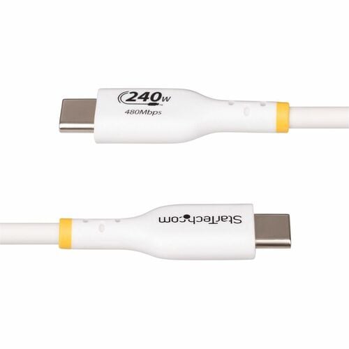 StarTech.com 10ft White USB-C Charging Cable, USB