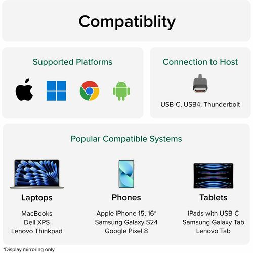 Écran portable Plugable USB-C 15,6 pouces, 100 W
