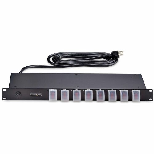 StarTech.com 8-Outlet Horizontal Rack Mount PDU, 1U Power Strip, Outle