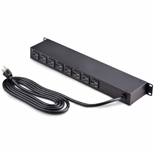 StarTech.com 8-Outlet Horizontal Rack Mount PDU, 1U Power Strip, Outle
