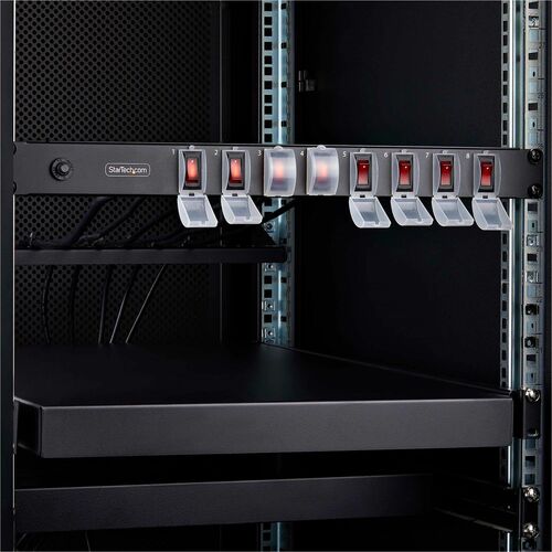 StarTech.com 8-Outlet Horizontal Rack Mount PDU, 1U Power Strip, Outle