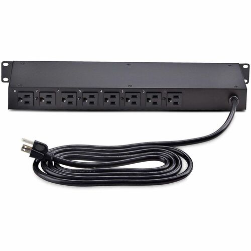 StarTech.com 8-Outlet Horizontal Rack Mount PDU, 1U Power Strip, Outle