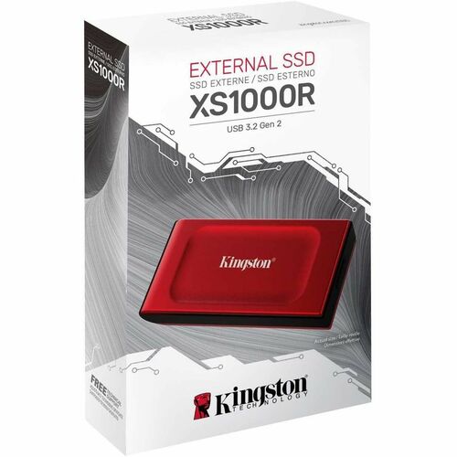 1TB XS1000 RED EXTERNAL USB 3.2 GEN 2 PORTABLE SOLID STATE DRIVE