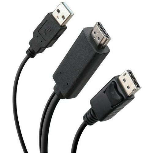 Cable HDMI a DisplayPort 4K activo de 10 pies de IOGEAR - 10 pies (3,05 m) DisplayPort/HDMI/USB A/