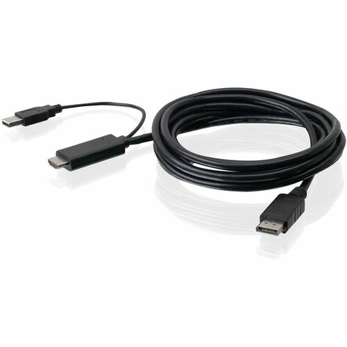 Cable HDMI a DisplayPort 4K activo de 10 pies de IOGEAR - 10 pies (3,05 m) DisplayPort/HDMI/USB A/