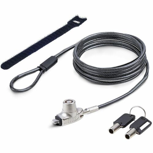 StarTech.com Slim Lock Noble Wedge® Slot Compatible, 6.6ft (2m) Keyed Locking Ca
