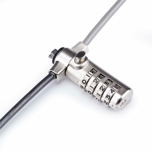 StarTech.com Slim Lock Nano Slot Compatible, 6.6ft (2m) Combination Locking Cabl