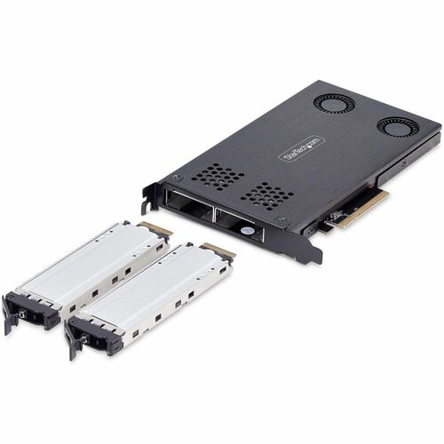 DUAL M.2 NVME SSD TO PCIE X8 - REMOVABLE MOBILE RACK/BACKPLANE