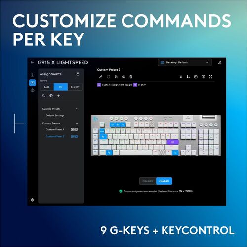 LOGITECH G915X TACTILE BLANC MULTI 4