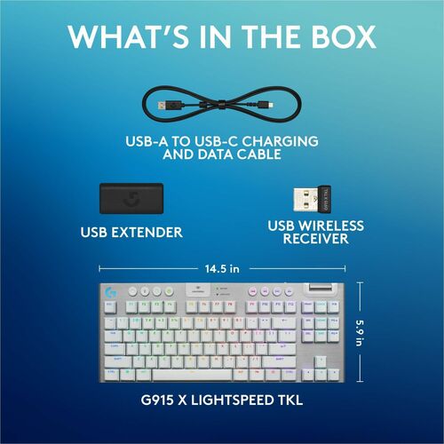 LOGITECH G915X TKL TÁCTIL BLANCO MULTI 4