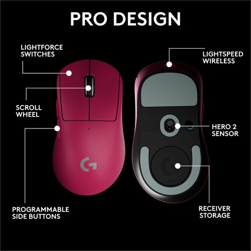 LOGITECH PRO X SUPERLIGHT 2 DEX MAGENTA MULTI 4