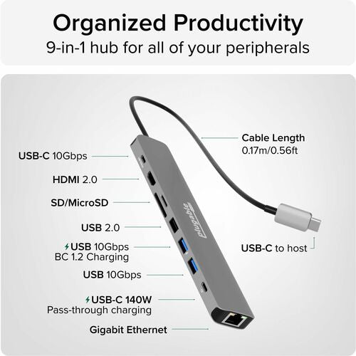 Plugable 9 en 1 USB