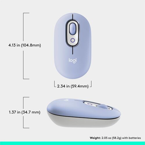LOGITECH POP MOUSE LILAC MULTI 10