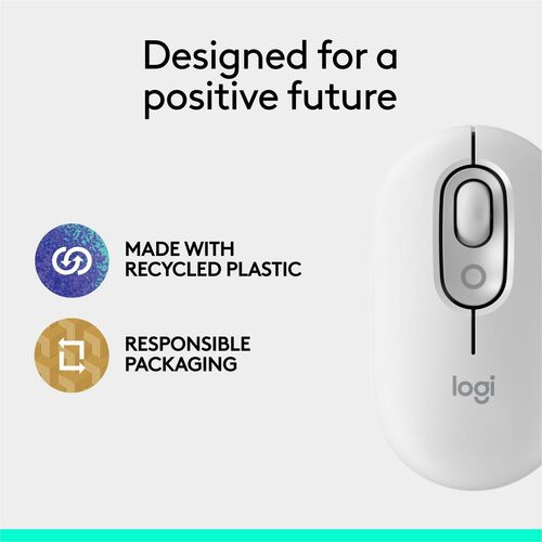 SOURIS LOGITECH POP BLANC CASSÉ MULTI 10