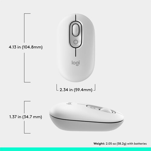 SOURIS LOGITECH POP BLANC CASSÉ MULTI 10