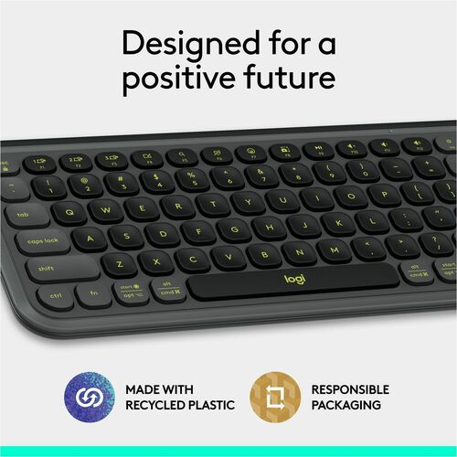 CLAVIER LOGITECH POP ICON KEYS GRAPHITE-LIME MULTI 4