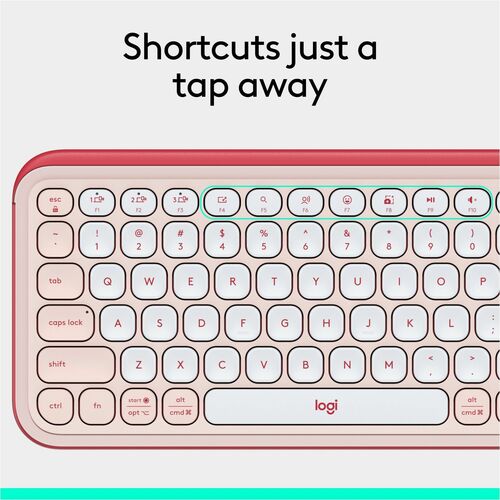 CLAVIER LOGITECH POP ICON KEYS ROSE MULTI 4