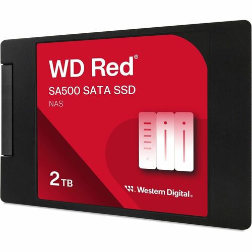 WD RED SA500 NAS SATA SSD de 2 TB, 2,5/7 mm, carcasa multiusos, 10 GB