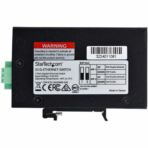 Switch no administrado de 5 puertos TAA - 10/100/1000 MBPS sin ventilador IP30