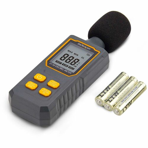 Medidor de sonido digital portátil StarTech.com con pantalla LCD grande y lectura de nivel de ruido/decibeles