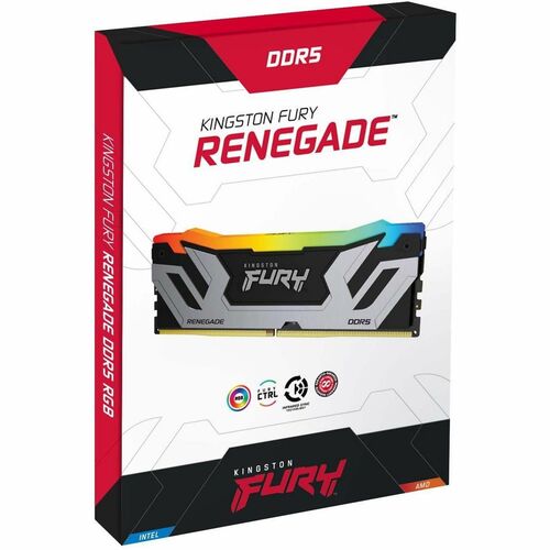 Memoria RAM DDR5 CL40 CUDIMM FURY RENEGADE RGB PLATA XMP de 24 GB y 8400 MT/S