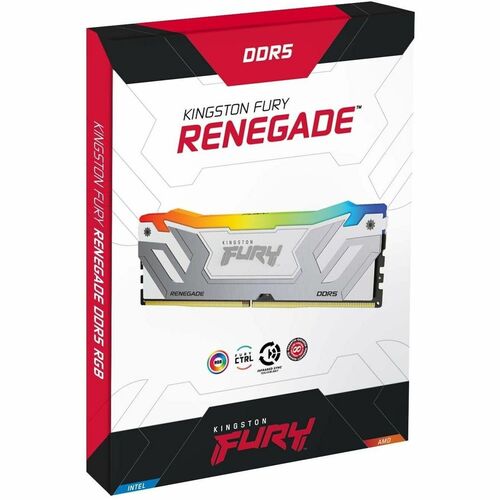 Memoria RAM DDR5 CL40 CUDIMM FURY RENEGADE RGB BLANCO XMP de 24 GB y 8400 MT/S