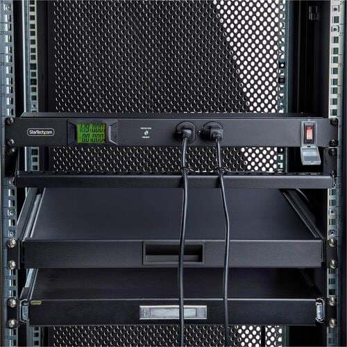 StarTech.com PDU 12 prises à montage en rack horizontal avec compteur, alimentation serveur 1U