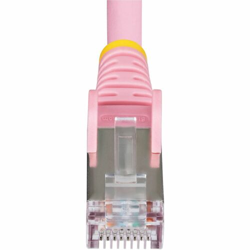 StarTech.com 50ft Pink CAT6a Ethernet Cable, Snagless RJ45, 10G, 100W PoE, S/FTP
