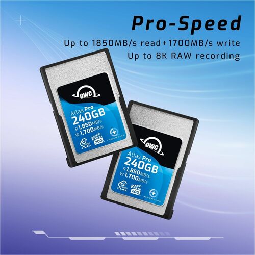 240GB OWC ATLAS PRO CFEXPRESS 4.0 TYPE A MEMORY CARD