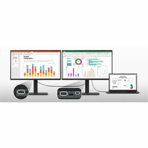 Monitor empresarial IPS QHD de 27 pulgadas 27BA75QB-B con USB tipo C