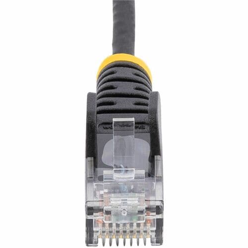 StarTech.com Cable Ethernet CAT6 delgado negro de 1,2 m, RJ45 delgado sin enganches, UTP, LSZH,