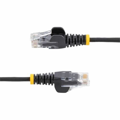 StarTech.com Cable Ethernet CAT6 delgado negro de 1,2 m, RJ45 delgado sin enganches, UTP, LSZH,