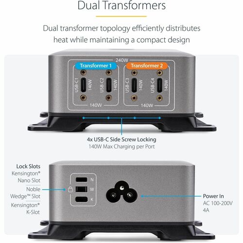 StarTech.com 4-Port Multi-Device USB