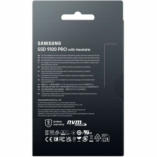 SAMSUNG 9100 PRO CON DISIPADOR DE CALOR DE 4 TB PCIE GEN5. X4 NVME 2.0 MULTI 10