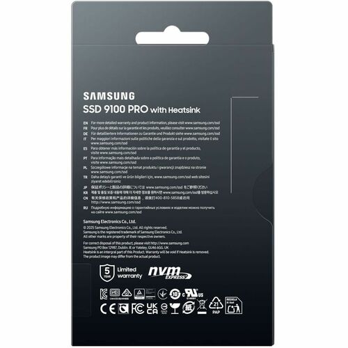 SAMSUNG 9100 PRO WITH HEATSINK 1TB PCIE GEN5. X4 NVME 2.0 MULTI 10