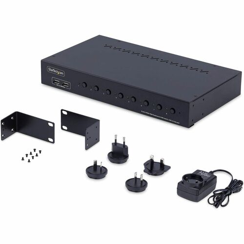Conmutador KVM de 8 puertos para montaje en rack - HDMI 2.0 KVM 4K 60 Hz