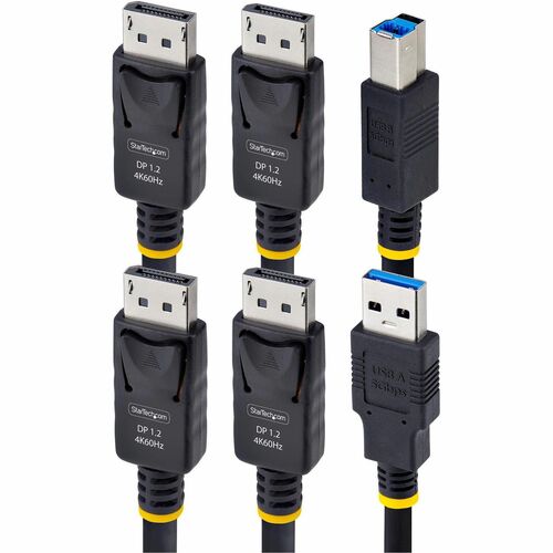 Cable KVM StarTech.com de 1,8 m (6 pies) con dos DisplayPort y USB de 5 Gbps, hasta 4K 60 Hz, DP y EE. UU.